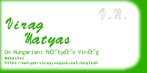 virag matyas business card